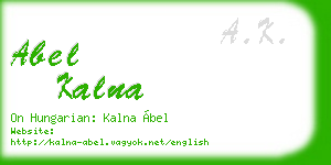 abel kalna business card